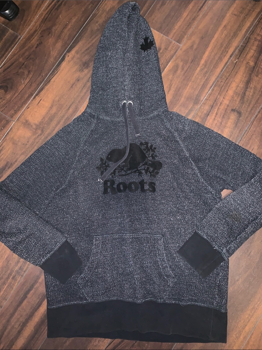 Roots 🇨🇦 Men's Dark Gray Heather Crewneck Hoodie
